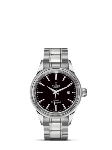 Tudor Style 28 Stainless Steel / Black / Bracelet