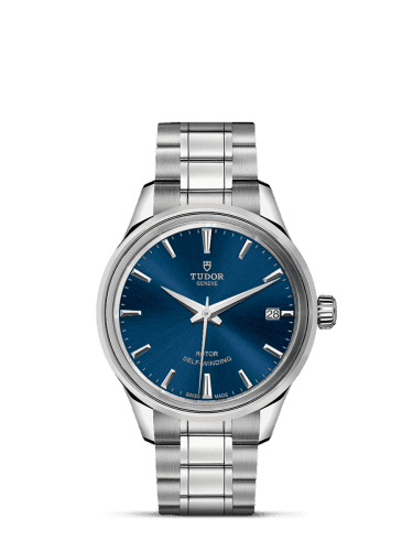 Tudor Style 34 Stainless Steel / Blue / Bracelet