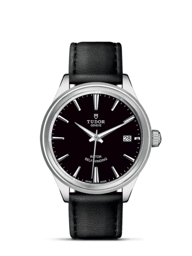 Tudor Style 38 Stainless Steel / Black / Strap