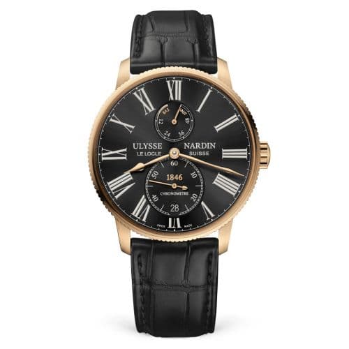Ulysse Nardin Marine Torpilleur Rose Gold / Black / Alligator
