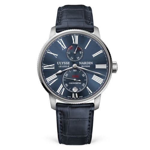 Ulysse Nardin Marine Torpilleur Stainless Steel / Blue / Alligator