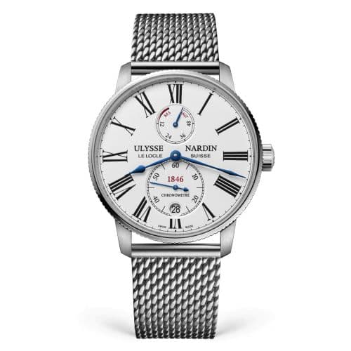 Ulysse Nardin Marine Torpilleur Stainless Steel / White / Mesh