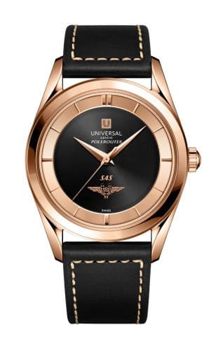 Universal Geneve Polerouter SAS Tribute Red Gold / Black