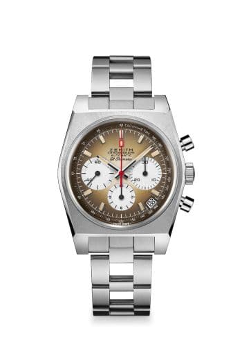 Zenith El Primero A385 Revival Stainless Steel / Brown / Ladder Bracelet