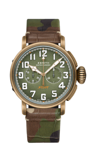 Zenith Pilot Type 20 Chronograph Adventure Bronze / Khaki / Camo Alligator
