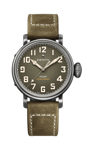 Zenith Pilot Type 20 Special Edition Aged Stainless Steel / Green
