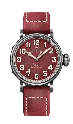 Zenith Pilot Type 20 Special Edition Aged Stainless Steel / Red / Strap