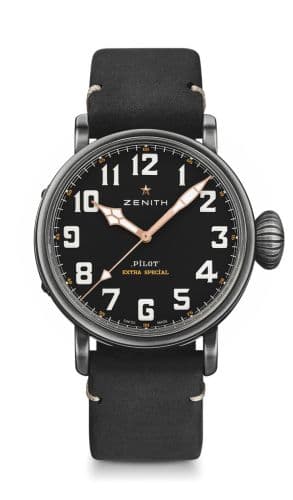 Zenith Pilot Type 20 Ton Up Aged Steel / Black / Strap